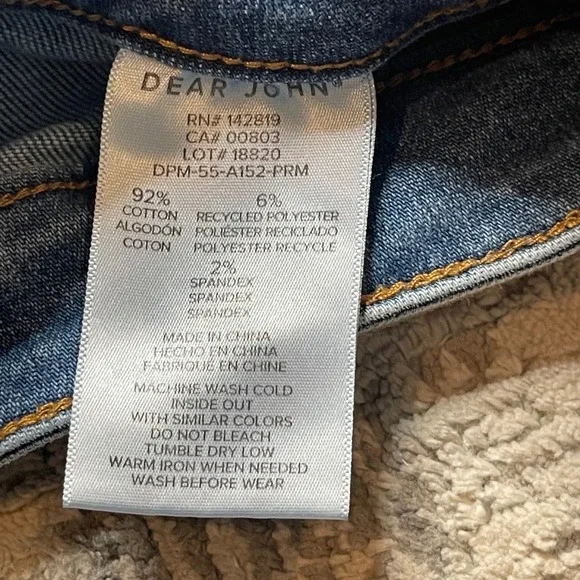 Dear John Womens Wide Leg High Rise Patch Pocket Jeans Blue Size 32 DPM-55-A152 - Picture 4 of 12